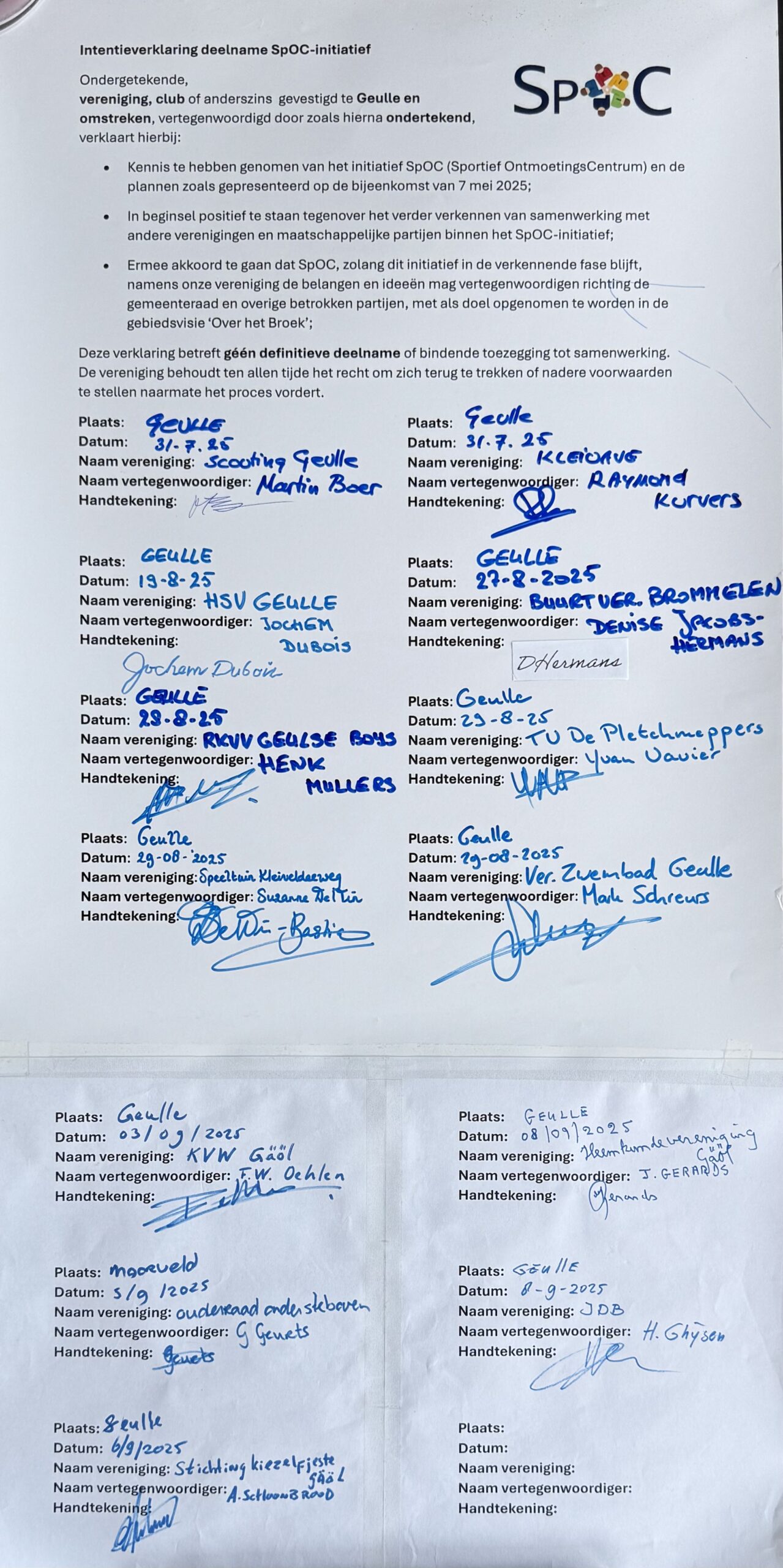 Intentieverklaring ondertekend